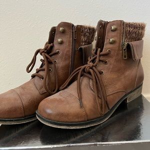 Mudd Ankle Boots with fabric detailing